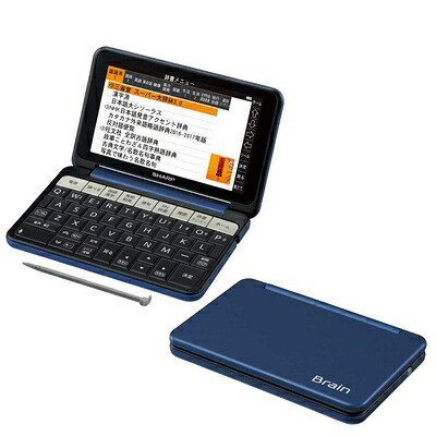 【中古】 [シニア向け電子辞書] シャープ 電子辞書 Brain ブレーン PW-SR2 [大画面 大型キーボード] 生活教養モデル (ブルー)｜ベアホームズ