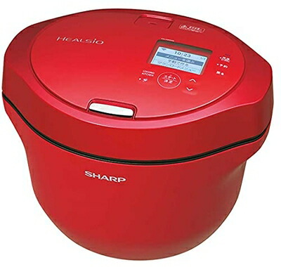 【中古】 SHARP 水なし自動調理鍋 HEALSiO ヘルシオ ホットクック 2.4Lタイプ レッド系 KN-HW24G-R