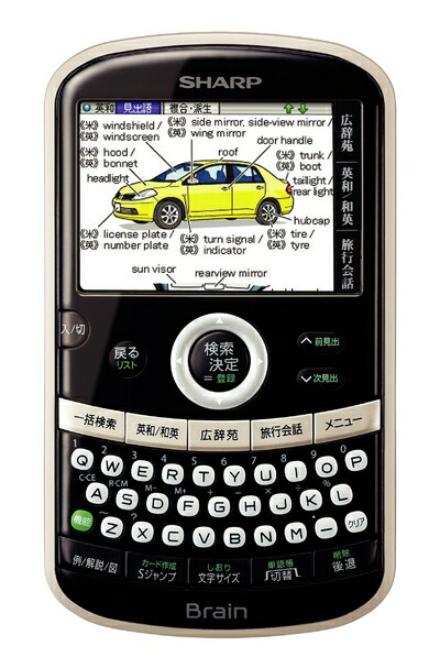 【中古】 シャープ 電子辞書 Brain 英語・旅行モデル PW-AC10-W コンパクトサイズ シルバーホワイト