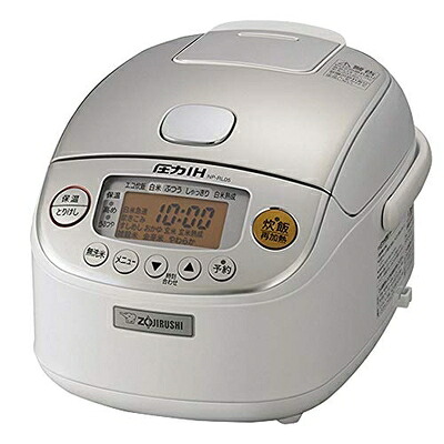 【中古】 象印 炊飯器 3合 圧力IH式 極め炊き 黒まる厚釜 ホワイト NP-RL05-WA|ベアホームズ