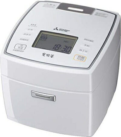 【中古】 三菱電機 IH炊飯器 5.5合 日本製 備長炭 炭炊釜 ピュアホワイト NJ-VEA10-W
