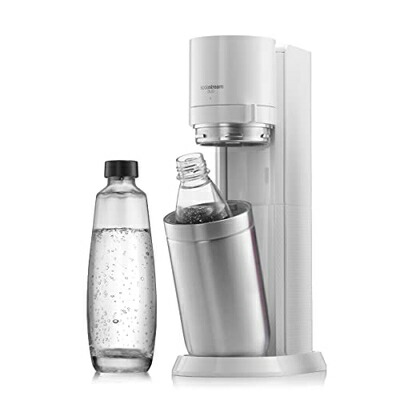 【中古】 炭酸ソーダ流れ DUO(二人組) クランク一揃いの道具 白いこと 機械本体 60L屁っ放り1本 壜1本 (1.0L) グランドカラフェ1本の仕かける ｜ 炭酸水製造業者 ワット数不必要 薬莢不必要 屁っ放り円柱式 食洗器相応う壜 炭酸製造業者 炭酸ソーダ製造業者 炭酸水 強 その他キッチン家電-キッチン家電