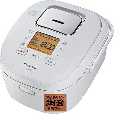 【中古】 パナソニック 炊飯器 5.5合 IH式 白いこと SR-HB100-W