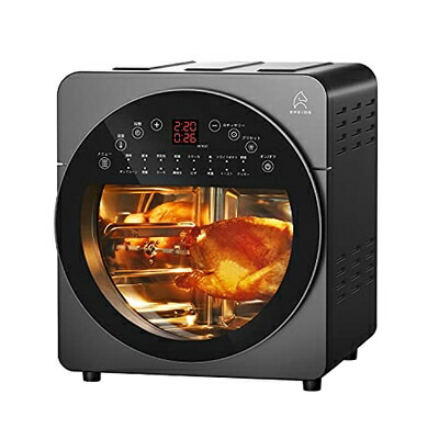 【中古】 エペイオス(Epeios) ノンフライヤー ノンフライオーブン エアーオーブン 14L 大容量 360°空気循環技術 ロティサリー機能 一台多役 油なし カロリーカット 揚げ物料理 フライドポテト グリル調理 惣菜パン LEDディスプレイ 3層重ね可能 可視窓 16種メニュ