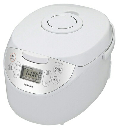 【中古】 東芝 炊飯器 5.5合 一人暮らし用 マイコン 銅コート 釜 ホワイト RC-10MFH(W)