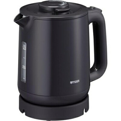 【中古】 タイガー魔法瓶 PCJ-A102-HA 蒸気レス電気ケトル 6SAFE+ 1.0L ダークグレー