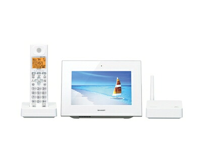 【中古】 シャープ ハンズフリーホン ワイド7型液晶モニター 子機1台付き 1.9GHz DECT準拠方式 ホワイト系 JD-7C2CL-W
