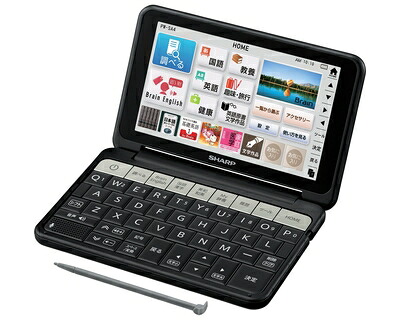 【中古】 シャープ カラ&mdash;電子辞書 Brain 生活・教養モデル ブラック系 PW-SA4-B｜ベアホームズ