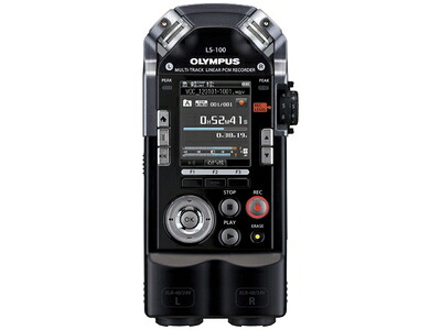 【中古】 OLYMPUS マルチトラックリニアPCMレコーダー LS-100 ブラック 4GB SDカードスロット 最大耐音圧140dBspl XLRコネクタ搭載 マルチトラック録音対応 LS-100