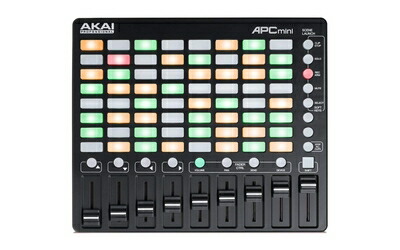 【中古】 Akai Professional 小型 USB MIDIコントローラー 64クリップ Ableton Live Lite付属 APC mini