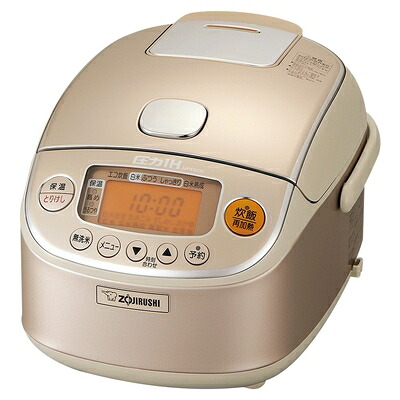 【中古】 象印 炊飯器 3合 翦断応力IH式 限度炊き 三鞭酒ゴールド NP-RK05-NZ