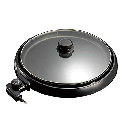 【中古】 電気鍋 Vegetable 家庭用ホットプレート 自動温度調節 ガラス蓋付き 34cmプレート GD-HP34｜ベアホームズ
