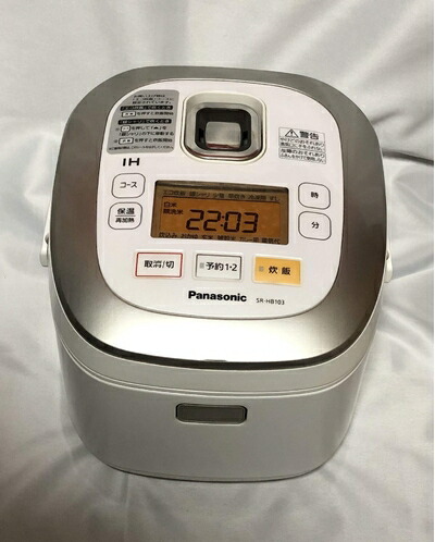 【中古】 パナソニック 5.5合 炊飯器 IH式 ホワイト SR-HB103-W