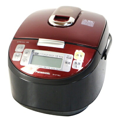 【中古】 Panasonic パナソニック 炊飯器 SR-SY106J-RK ルージュブラック 1.0L 5.5合炊き