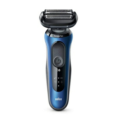 【中古】 【新密着シリーズ6】ブラウン メンズ電気シェーバー 新シリーズ6 /ブルー 60-B1000s 密着システム 水洗い お風呂利用可