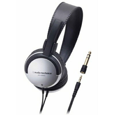 【中古】 audio-technica 密閉型オンイヤーヘッドホン テレビ用 シルバー ATH-200AV