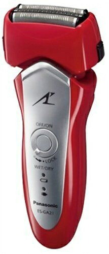 【中古】 パナソニック ラムダッシュ3枚刃 赤 ES-GA21-R