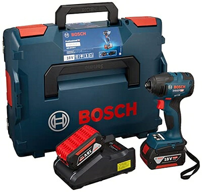 【中古】 Bosch Professional(ボッシュ)18V コードレスインパクトドライバー (5.0Ahバッテリーx2個･充電器･ベルトフック・キャリングケース付) GDR18V-210C