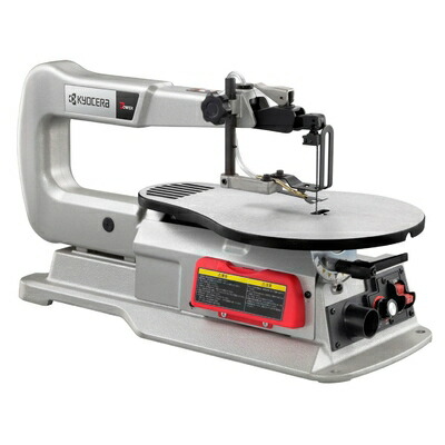 【中古】 京セラ(Kyocera) 旧リョービ 卓上糸ノコ盤 TFE-450 676701A 【錆や歪みなりのない耐久性のある軽銀ダイカスト製速見表を召しかかえる】 切りはなす収容能力 (材木)50粍 一直線・曲線状の形切り クイックブレードチェンジ規則体系