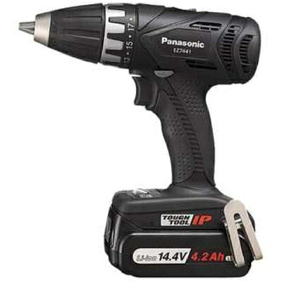 【中古】 パナソニック 充電ドリルドライバー 14.4V ブラック EZ7441LS2S-B