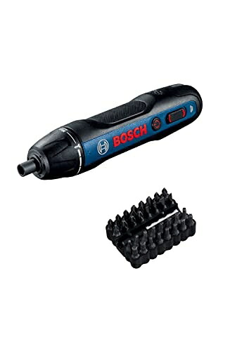 【中古】 Bosch Professional(ボッシュ) 3.6Vコードレスドライバー (ドライバービット32本・延長ビットホルダー・キャリングケース・充電コード付き) BOSCHGO-N 青