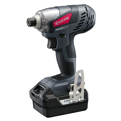 【中古】 京セラ(Kyocera) 旧リョービ プロ用 充電式インパクトドライバー DID1806L5 657850A ブラック 【小型・高効率4極モータ搭載で快適にネジ締め】 リチウムイオン18V 最大締付トルク170N・m 充電時間84分