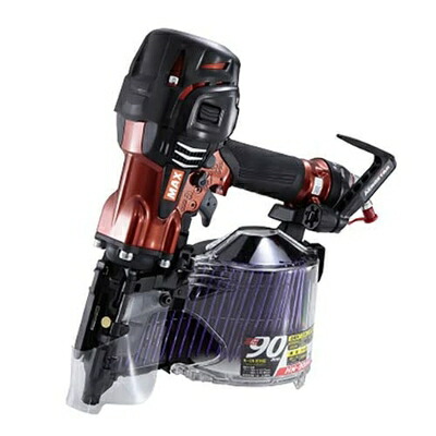 【中古】 MAX 高圧コイルネイラ HN-90N6(D)-R マイスターレッド (HN91148)