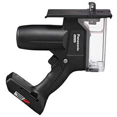 【中古】 パナソニック 申し受ける角穴切り手 本体のみ (独居室容器に並べる/申し受ける器/容れもの別売) デュアル (14.4V/18V相応う) IP5X 大工仕事15粍・焼セッコウ30粍切りはなす EZ45A3X-B 黒いこと
