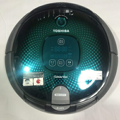 【中古】 【ムダなく、かしこく、美しく】TOSHIBA Smarbo(スマーボ) スマートロボットクリーナー プラチナブルー VC-RB100(L) VC-RB100(L)