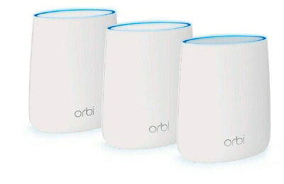 【中古】 【メーカ生産終了品】NETGEAR メッシュWiFi無線LANルーター2台セット 11ac 速度AC2200 トライバンド Orbi Micro RBK23 ( ルータ―+サテライトx2)カバー範囲300?