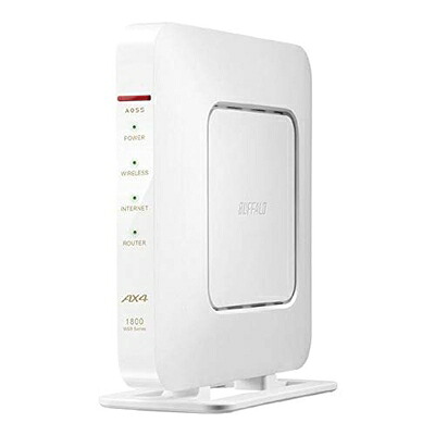 【中古】 BUFFALO バッファロー 無線LANルーター エントリーモデル (Wi-Fi 6(11ax)対応/周波数2.4、5GHz/ホワイト) WSR-1800AX4-WH