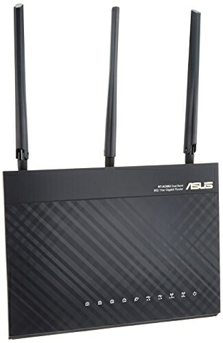 【中古】 ASUS WiFi 無線LAN ルーター RT-AC68U 11ac デュアルバンド AC1900 1300+600Mbps 最大18台 4LDK 3階建 【 iPhone X / XS 対応 】