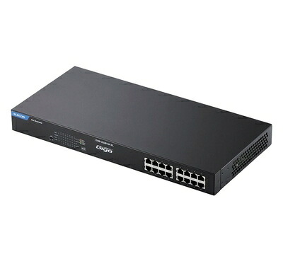 【中古】 エレコム スイッチングハブ ギガビット 16ポート PoE機能搭載 耐熱50度 ループ防止機能 EHB-UG2B16F-PL
