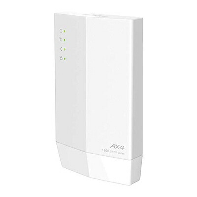 【中古】 バッファロー WiFi 無線LAN 中継機 Wi-Fi6 11ax / 11ac 1201+573Mbps Easy Mesh 対応 コンセント直挿し 日本メーカー【 iPhone15 / 14 / 13 / SE (第三世代) / Nintendo Switch メーカー動作確認済み】 エコパッケージ WEX-1800AX4/N