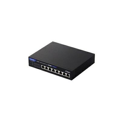 【中古】 エレコム スイッチングこしき 8界面 ノン賢しい Giga相応う PoE給電相応う ACアダプター給電 小型 法人向け 黒いこと EHB-UG2C08E-PL