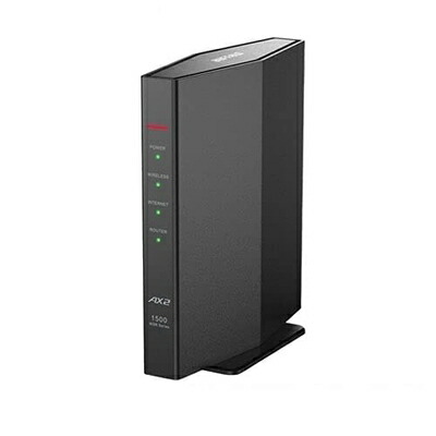 【中古】 緩衝装置置き目 WSR-1500AX2S/DBK [無線LANルータ 11ax/ac/n/a/g/b 1201+300Mbps Wi-Fi6/Ipv6相応う 黒いこと]