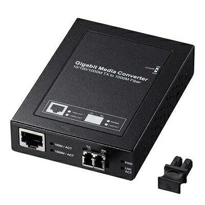 【中古】 サンワサプライ 光メディアコンバータ(ギガビット、シングルモード) LAN-EC212RL10