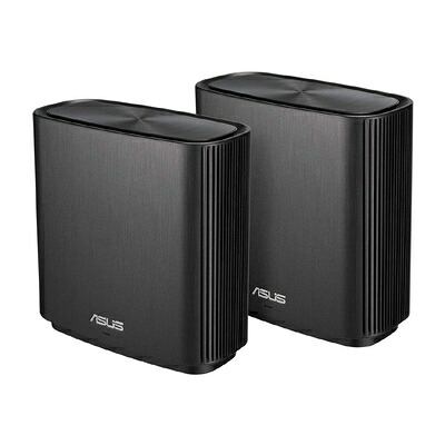 【中古】 ASUS WiFi 無線 ルーター 867+1734+400Mbpsトライバンドメッシュ ZenWiFi AC (CT8)(黒) 2 パック 【最大 502? 4部屋以上 】【PS5/Nintendo Switch/iPhone/android 対応】