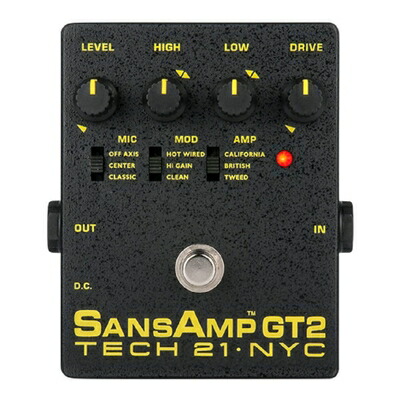【中古】 TECH 21 GT2 サンズアンプ SansAmpギター用アナログアンプシミュレーター & オーバードライブ/ディストーション【国内正規品】 45,700円