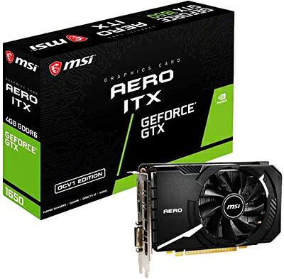 【中古】 MSI GeForce GTX 1650 D6 AERO ITX OCV1 グラフィックスボード VD7338｜ベアホームズ