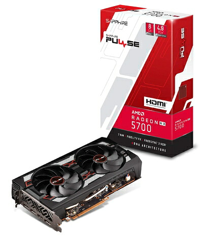 【中古】 SAPPHIRE PULSE RADEON RX 5700 8G GDDR6 HDMI / TRIPLE DP OC W/ BP (UEFI)｜ベアホームズ