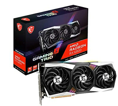 【中古】 MSI Radeon RX 6800 GAMING X TRIO 16G グラフィックスボード VD7459