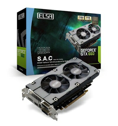 【中古】 ELSA NVIDIA GTX660チップセット S.A.C 搭載グラフィックカード GD660-2GERX 【PCI-Express3.0】