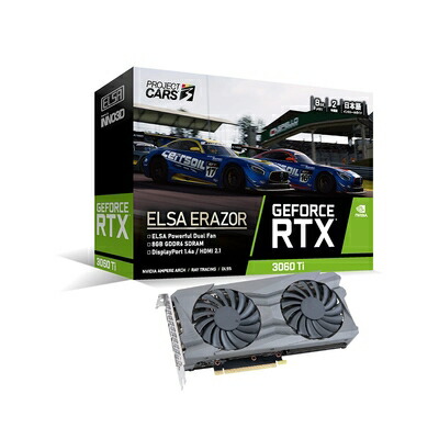 【中古】 エルザ GeForce RTX 3060Ti グラフィクスゲーム盤 ERAZOR LHR GD3060T-8GEREZH VD7805