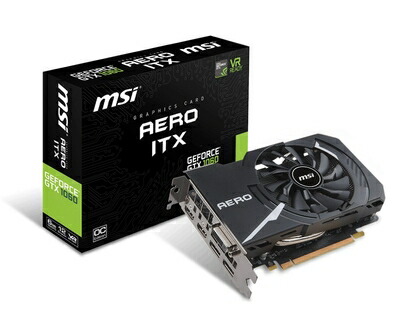 【中古】 MSI ショート基盤採用 グラフィックスカード GEFORCE GTX 1060 AERO ITX 6G OC