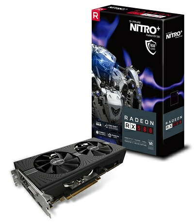 【中古】 SAPPHIRE NITRO+ RADEON RX 580 8G GDDR5 OC グラフィックスボード VD6318 SA-RX580-8GD5N+001