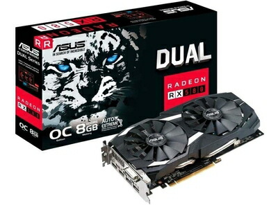 【中古】 ASUS AMD RX580積み上げる映像媒体歌留多 DUAL-RX580-O8G