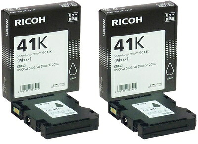 【中古】 RICOH 純正インク GXカートリッジ GC41K ブラック 2本セット 515807 IPSiO SG 2010L SG 2100 SG 3100 SG 3100SF SG 7100 SG 3100KE SG 3120SF SG 3120B SF SG 3200 SG 2200 SG 7200対応｜ベアホームズ