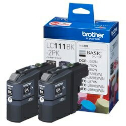 【中古】 ブラザー LC111シリーズ 純正インクカートリッジ LC111 (BK/2本セット) ブラック (T)