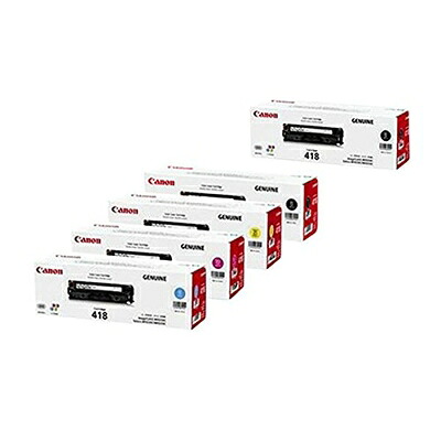 【中古】 加農砲:薬莢418トナー(黒2本・青・赤・黄4色):文句無し PCサプライ・消耗品-トナー
